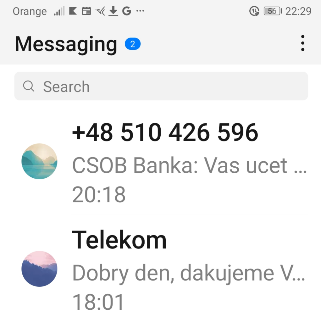 Podvodná SMS